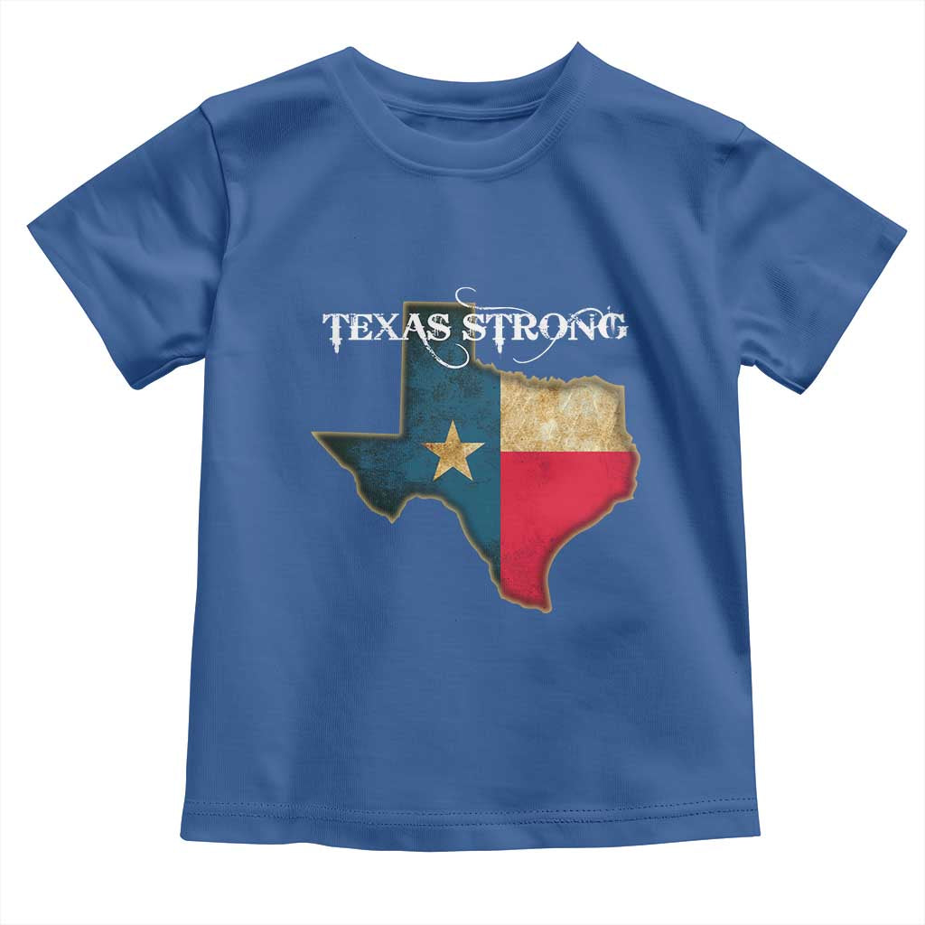 Strong Texas Toddler T Shirt Retro Lone Star State Pride Distressed Flag - Wonder Print Shop