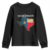 Strong Texas Youth Sweatshirt Retro Lone Star State Pride Distressed Flag - Wonder Print Shop