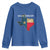 Strong Texas Youth Sweatshirt Retro Lone Star State Pride Distressed Flag - Wonder Print Shop