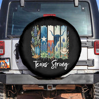 Retro Strong Texas Spare Tire Cover Bluebonnets Longhorn Cowboy Western Pride - Wonder Print Shop