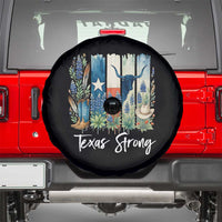 Retro Strong Texas Spare Tire Cover Bluebonnets Longhorn Cowboy Western Pride - Wonder Print Shop
