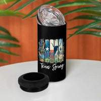 Retro Strong Texas 4 in 1 Can Cooler Tumbler Bluebonnets Longhorn Cowboy Western Pride - Wonder Print Shop