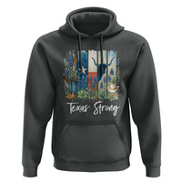Retro Strong Texas Hoodie Bluebonnets Longhorn Cowboy Western Pride - Wonder Print Shop