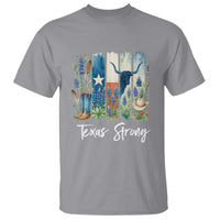 Retro Strong Texas T Shirt Bluebonnets Longhorn Cowboy Western Pride - Wonder Print Shop