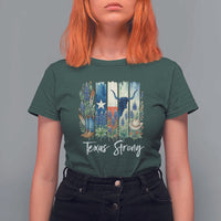 Retro Strong Texas T Shirt For Women Bluebonnets Longhorn Cowboy Western Pride - Wonder Print Shop
