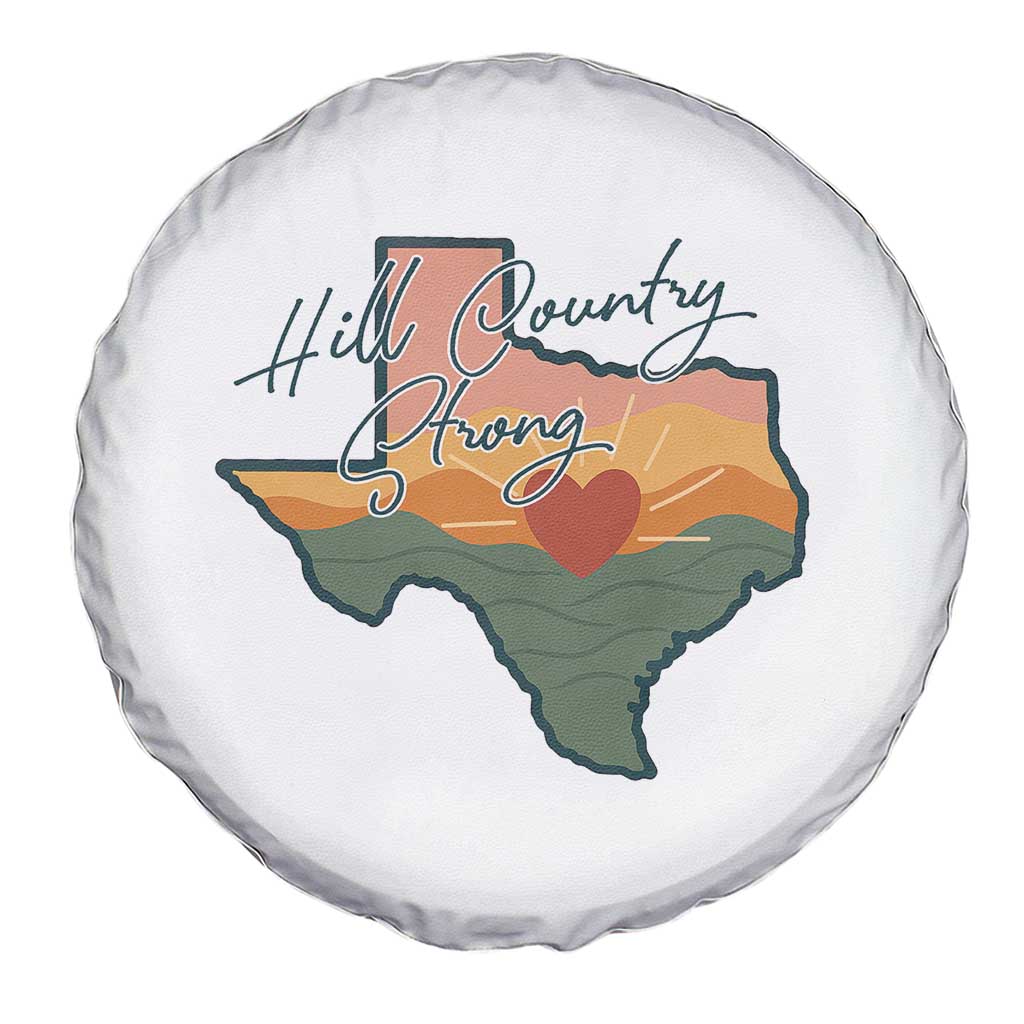 Hill Country Strong Spare Tire Cover Texas Pride for Resilient Texans Retro - Wonder Print Shop