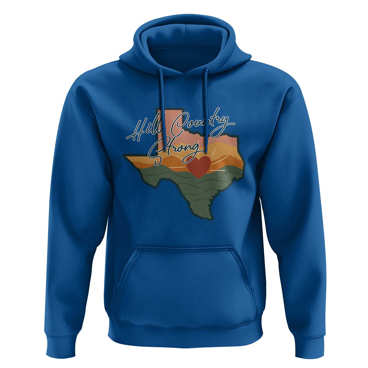 Hill Country Strong Hoodie Texas Pride for Resilient Texans Retro - Wonder Print Shop