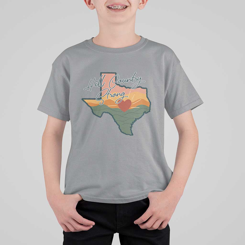 Hill Country Strong T Shirt For Kid Texas Pride for Resilient Texans Retro - Wonder Print Shop
