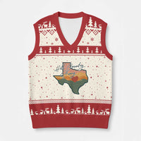 Hill Country Strong V-Neck Knit Sweater Vest Texas Pride for Resilient Texans Retro - Wonder Print Shop