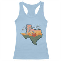 Hill Country Strong Racerback Tank Top Texas Pride for Resilient Texans Retro - Wonder Print Shop