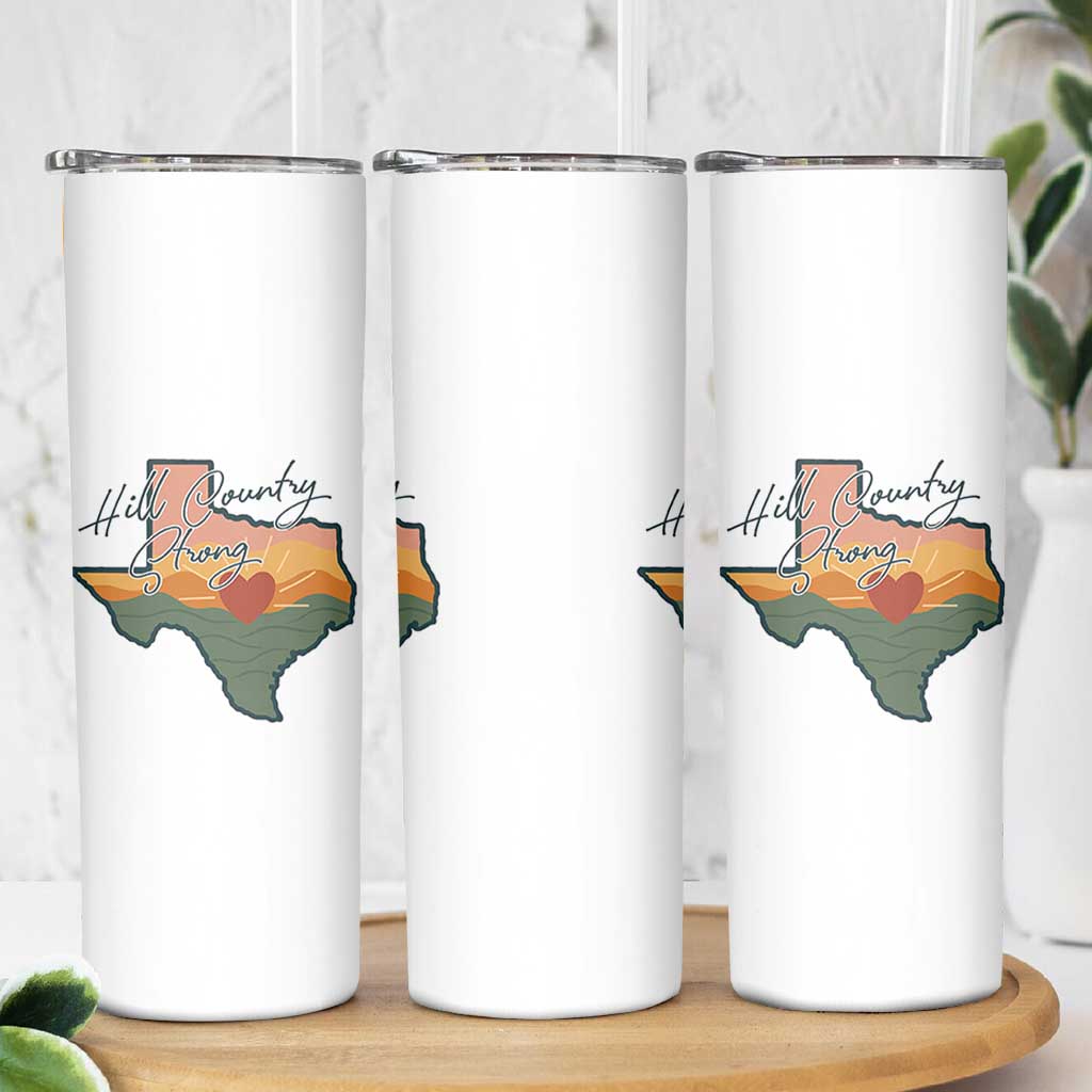 Hill Country Strong Skinny Tumbler Texas Pride for Resilient Texans Retro - Wonder Print Shop