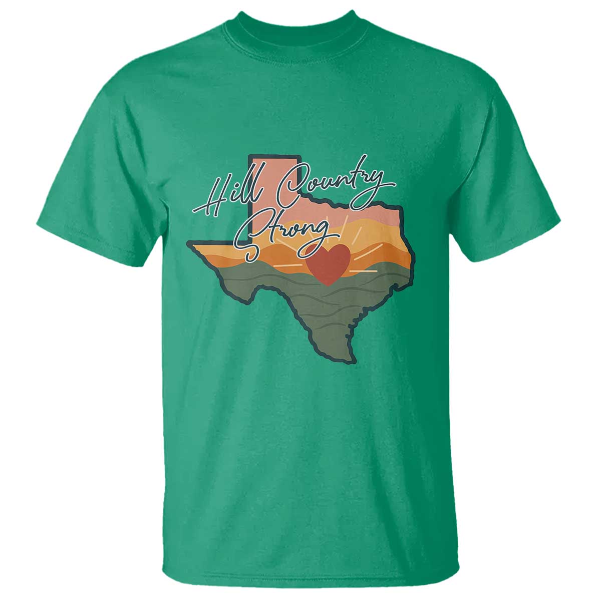 Hill Country Strong T Shirt Texas Pride for Resilient Texans Retro - Wonder Print Shop