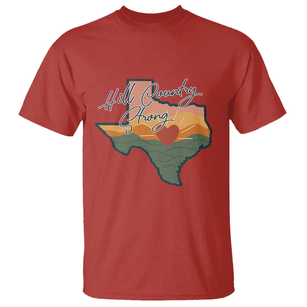 Hill Country Strong T Shirt Texas Pride for Resilient Texans Retro - Wonder Print Shop