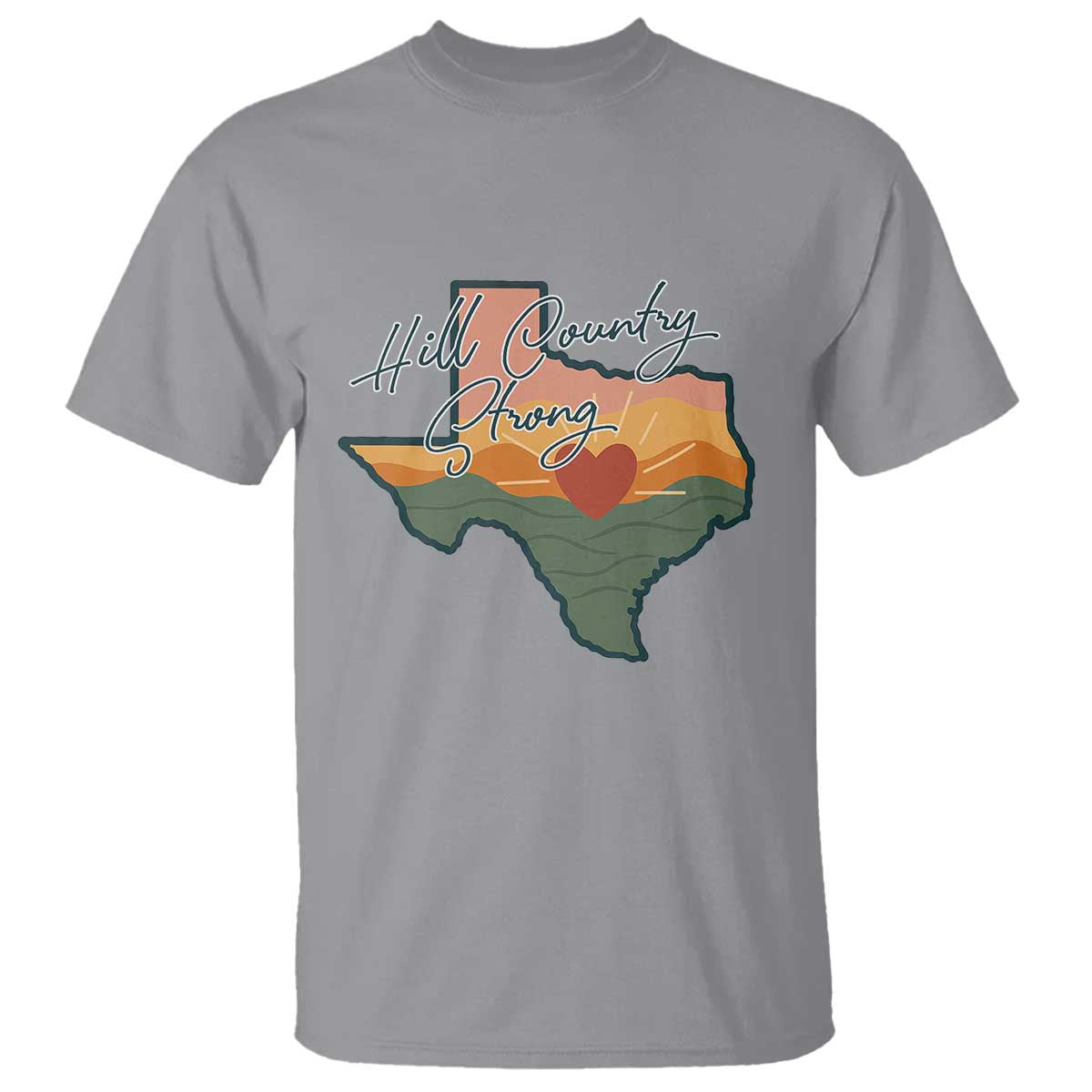 Hill Country Strong T Shirt Texas Pride for Resilient Texans Retro - Wonder Print Shop