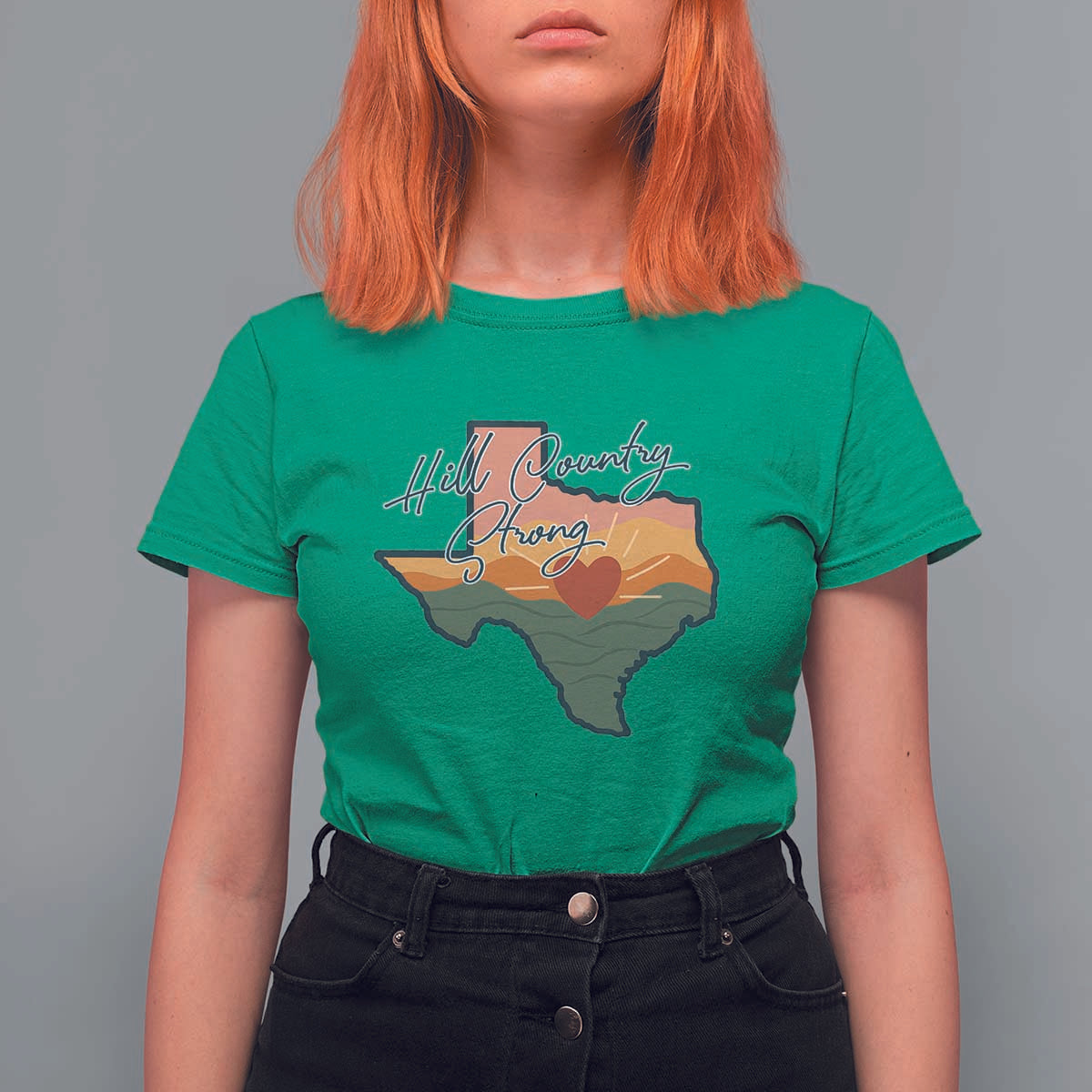 Hill Country Strong T Shirt For Women Texas Pride for Resilient Texans Retro - Wonder Print Shop