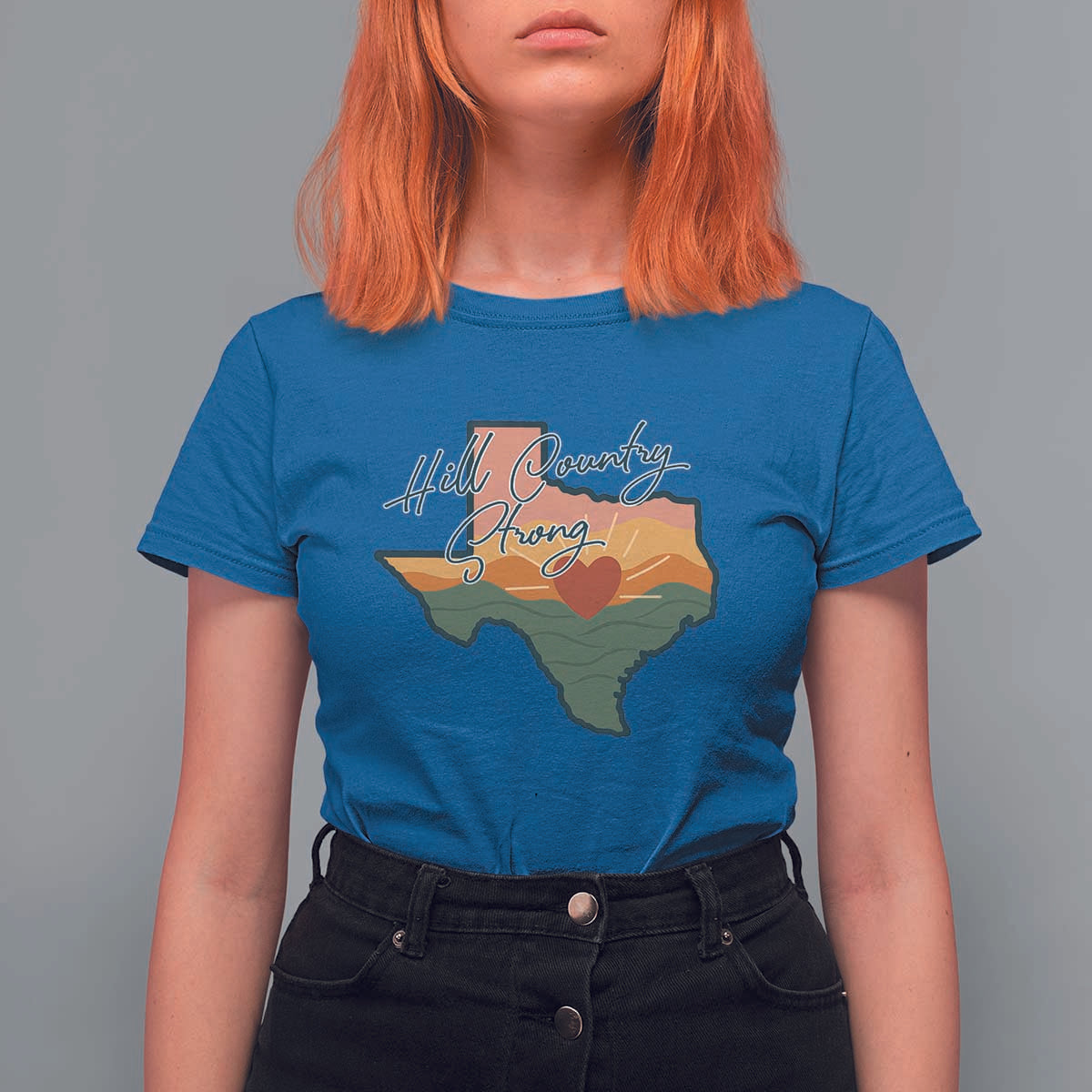 Hill Country Strong T Shirt For Women Texas Pride for Resilient Texans Retro - Wonder Print Shop