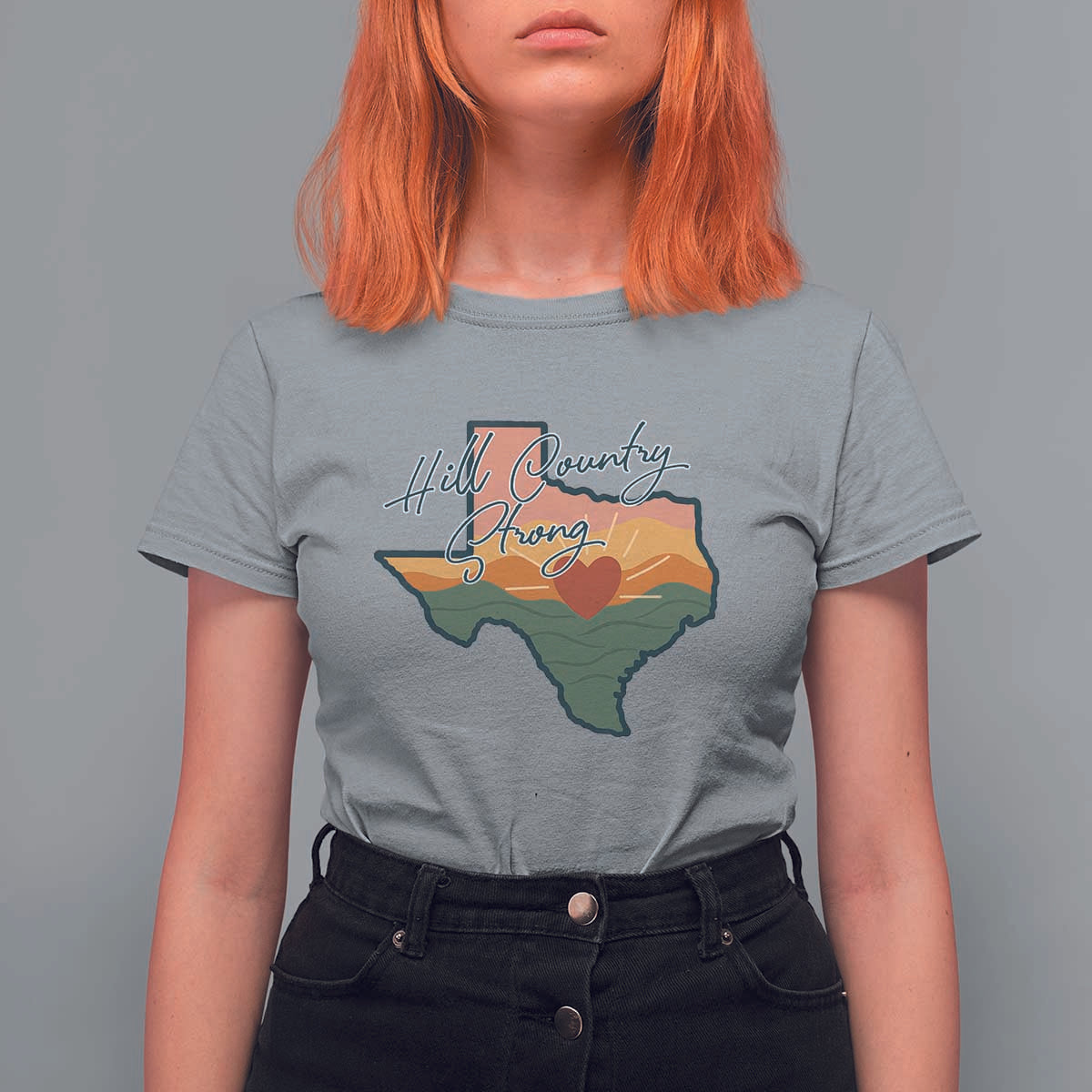 Hill Country Strong T Shirt For Women Texas Pride for Resilient Texans Retro - Wonder Print Shop