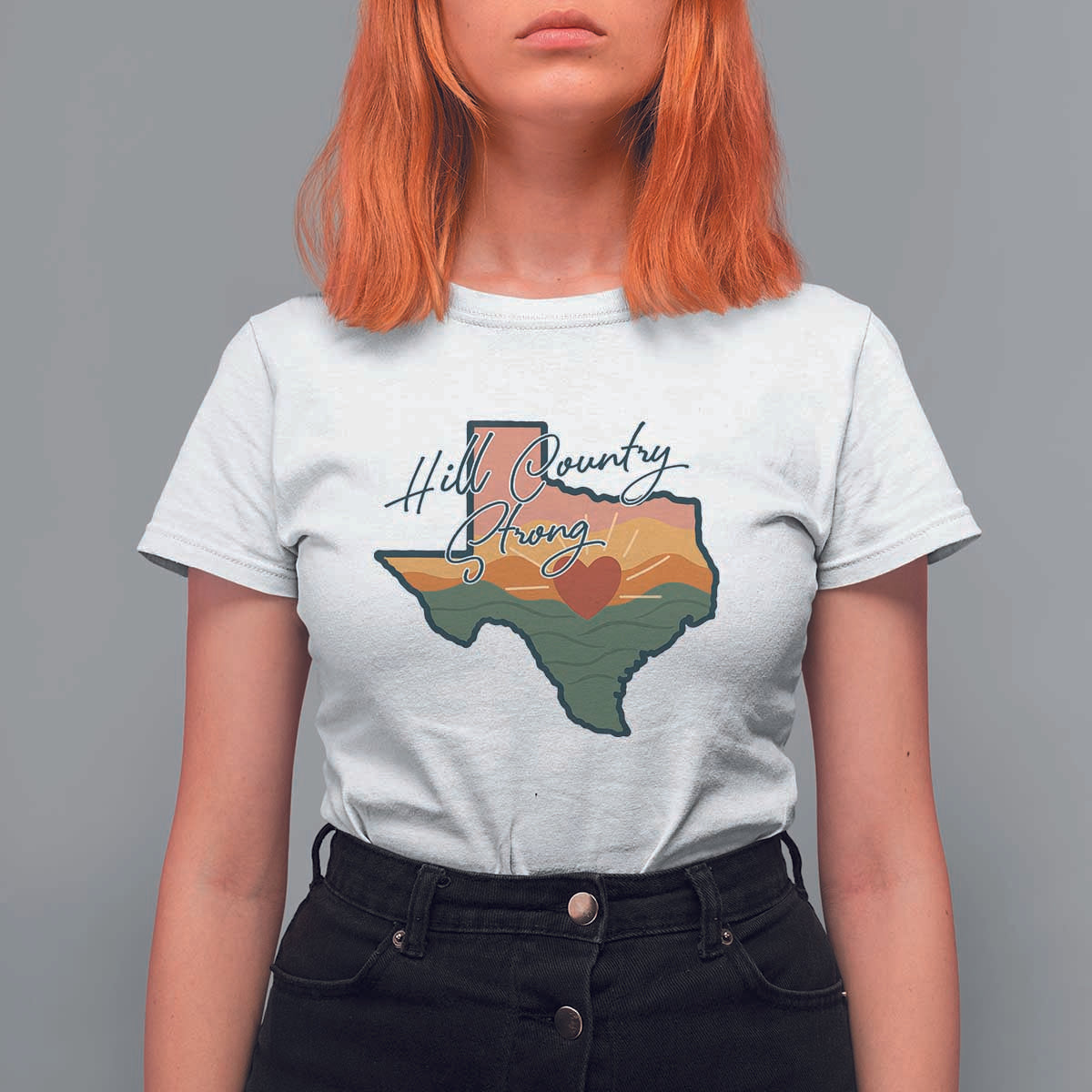 Hill Country Strong T Shirt For Women Texas Pride for Resilient Texans Retro - Wonder Print Shop