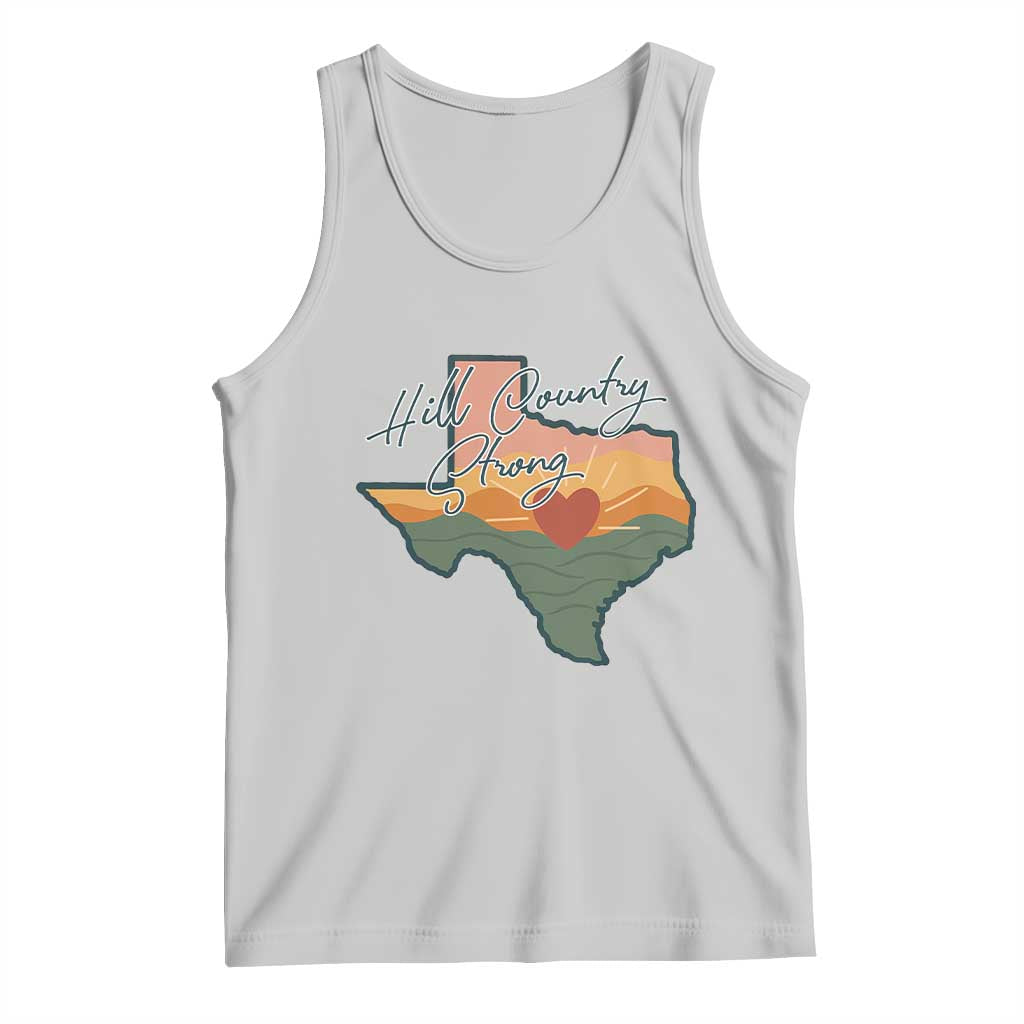 Hill Country Strong Tank Top Texas Pride for Resilient Texans Retro - Wonder Print Shop