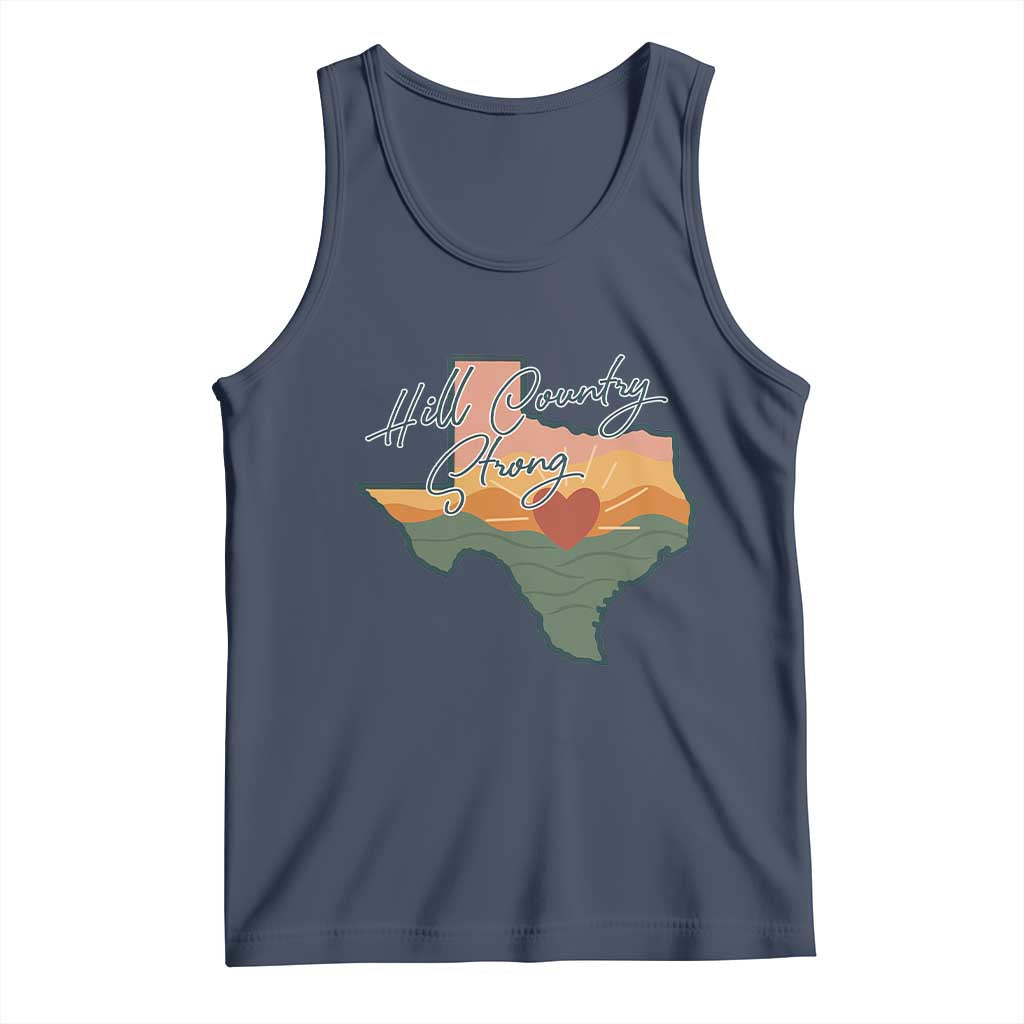Hill Country Strong Tank Top Texas Pride for Resilient Texans Retro - Wonder Print Shop