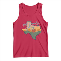 Hill Country Strong Tank Top Texas Pride for Resilient Texans Retro - Wonder Print Shop