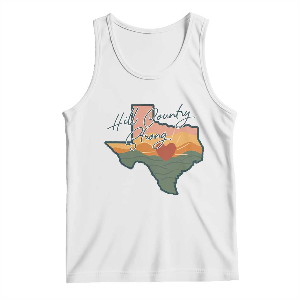Hill Country Strong Tank Top Texas Pride for Resilient Texans Retro - Wonder Print Shop