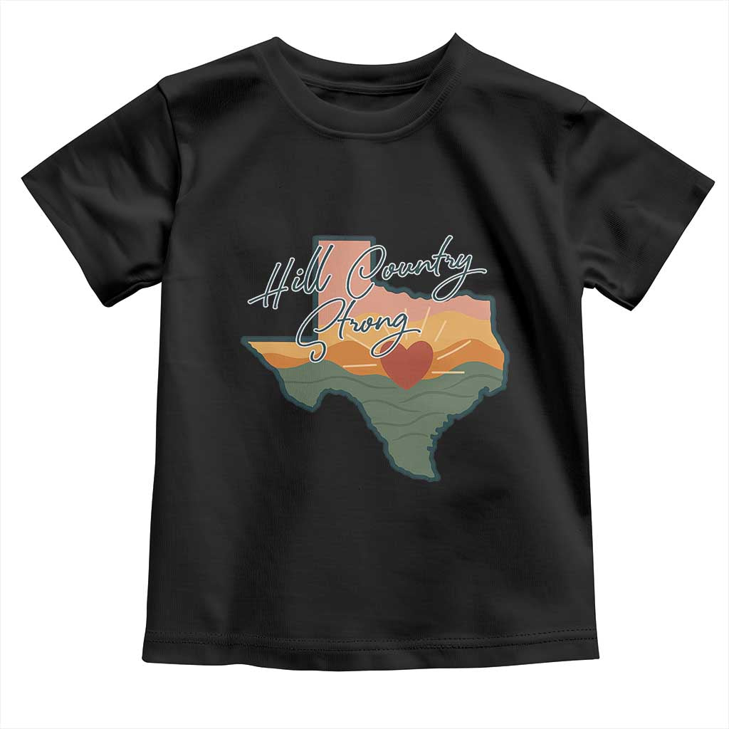 Hill Country Strong Toddler T Shirt Texas Pride for Resilient Texans Retro - Wonder Print Shop