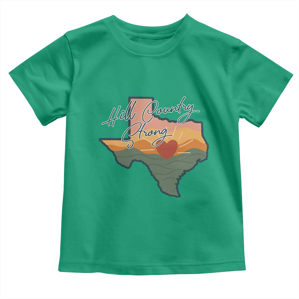 Hill Country Strong Toddler T Shirt Texas Pride for Resilient Texans Retro - Wonder Print Shop
