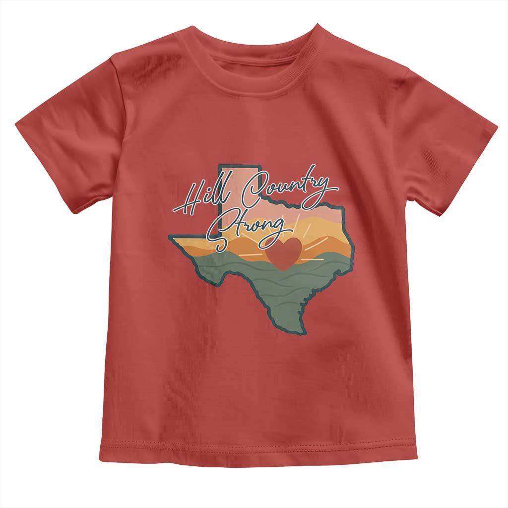 Hill Country Strong Toddler T Shirt Texas Pride for Resilient Texans Retro - Wonder Print Shop