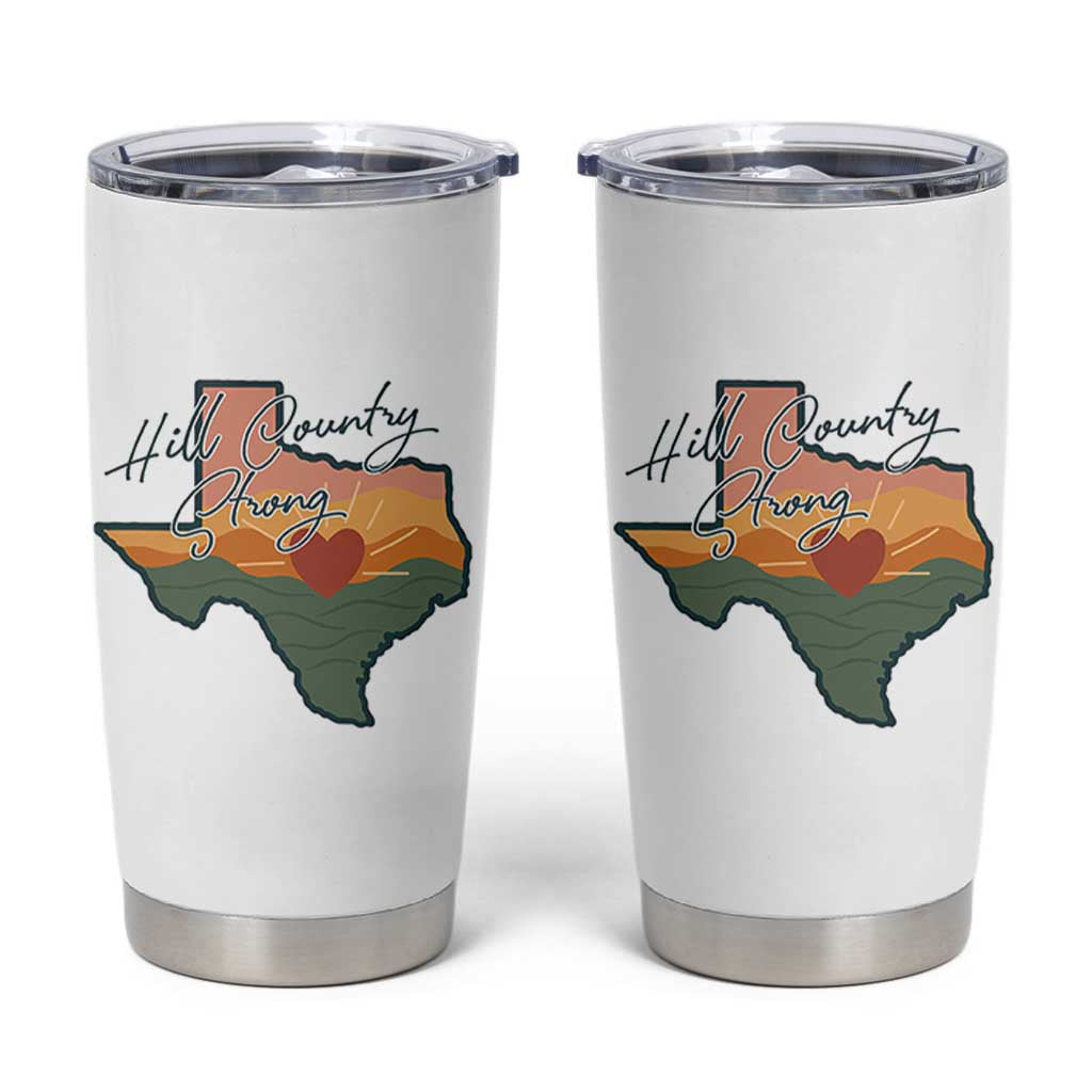 Hill Country Strong Tumbler Cup Texas Pride for Resilient Texans Retro - Wonder Print Shop