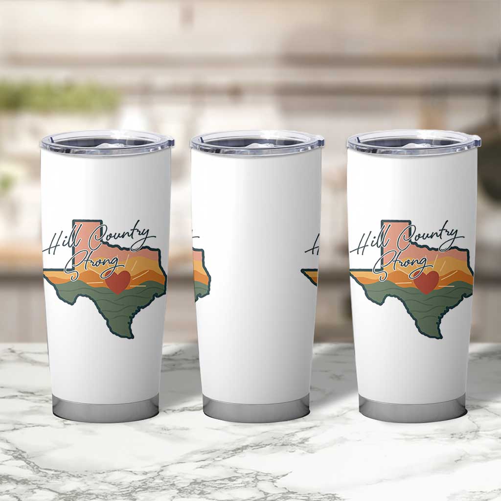 Hill Country Strong Tumbler Cup Texas Pride for Resilient Texans Retro - Wonder Print Shop