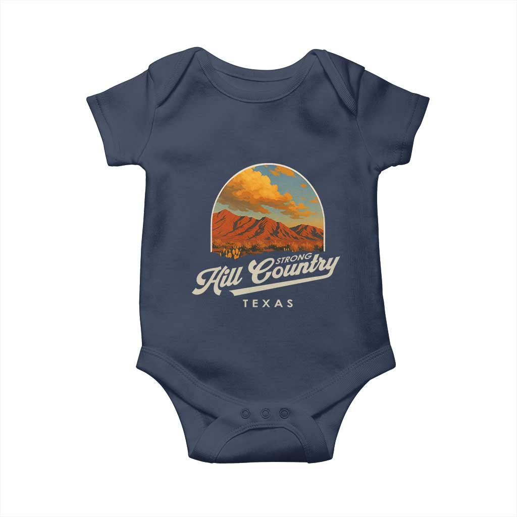 Hill Country Strong Baby Onesie Texas Support Retro Enchanted Rock - Wonder Print Shop