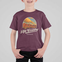 Hill Country Strong T Shirt For Kid Texas Support Retro Enchanted Rock - Wonder Print Shop
