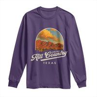 Hill Country Strong Long Sleeve Shirt Texas Support Retro Enchanted Rock - Wonder Print Shop