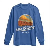 Hill Country Strong Long Sleeve Shirt Texas Support Retro Enchanted Rock - Wonder Print Shop