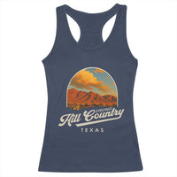 Hill Country Strong Racerback Tank Top Texas Support Retro Enchanted Rock - Wonder Print Shop