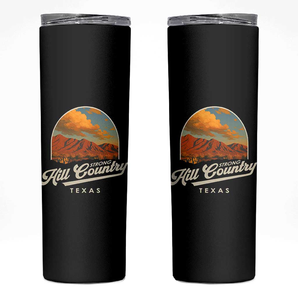 Hill Country Strong Skinny Tumbler Texas Support Retro Enchanted Rock - Wonder Print Shop