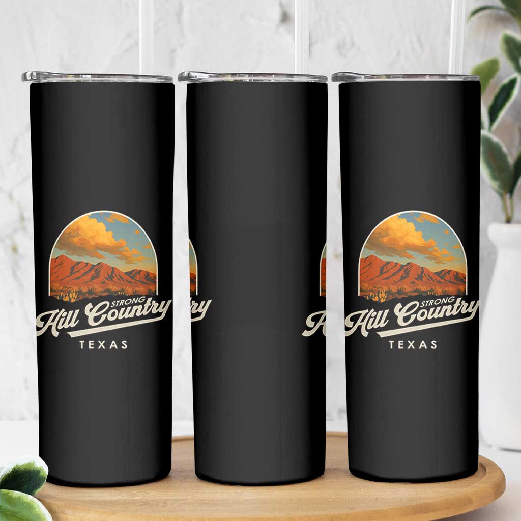 Hill Country Strong Skinny Tumbler Texas Support Retro Enchanted Rock - Wonder Print Shop