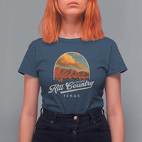 Hill Country Strong T Shirt For Women Texas Support Retro Enchanted Rock - Wonder Print Shop