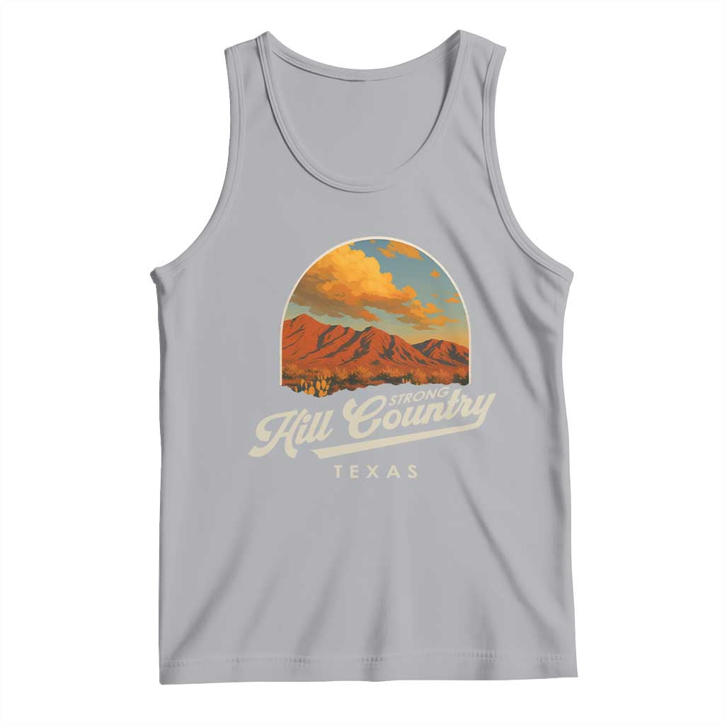 Hill Country Strong Tank Top Texas Support Retro Enchanted Rock - Wonder Print Shop