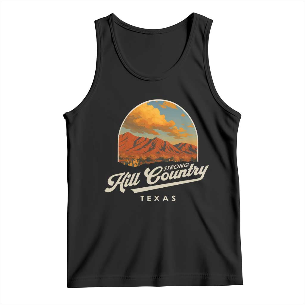 Hill Country Strong Tank Top Texas Support Retro Enchanted Rock - Wonder Print Shop