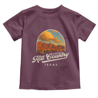 Hill Country Strong Toddler T Shirt Texas Support Retro Enchanted Rock - Wonder Print Shop