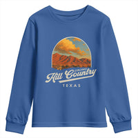 Hill Country Strong Youth Sweatshirt Texas Support Retro Enchanted Rock - Wonder Print Shop