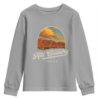 Hill Country Strong Youth Sweatshirt Texas Support Retro Enchanted Rock - Wonder Print Shop