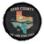 Kerr County Texas Spare Tire Cover Retro Hill Country Nature Scene Outdoors - Wonder Print Shop