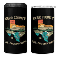 Kerr County Texas 4 in 1 Can Cooler Tumbler Retro Hill Country Nature Scene Outdoors - Wonder Print Shop