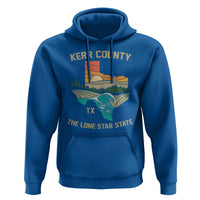 Kerr County Texas Hoodie Retro Hill Country Nature Scene Outdoors - Wonder Print Shop