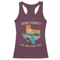 Kerr County Texas Racerback Tank Top Retro Hill Country Nature Scene Outdoors - Wonder Print Shop