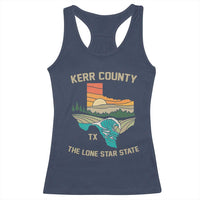 Kerr County Texas Racerback Tank Top Retro Hill Country Nature Scene Outdoors - Wonder Print Shop