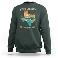 Kerr County Texas Sweatshirt Retro Hill Country Nature Scene Outdoors - Wonder Print Shop